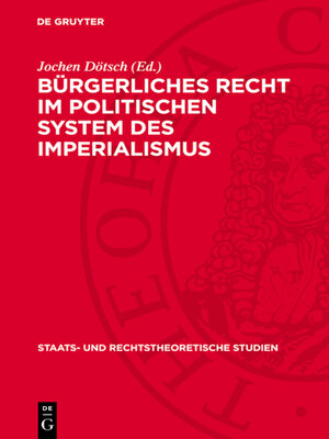 cover image of Bürgerliches Recht im politischen System des Imperialismus